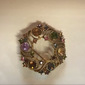 Gold and Gemstone Brooch